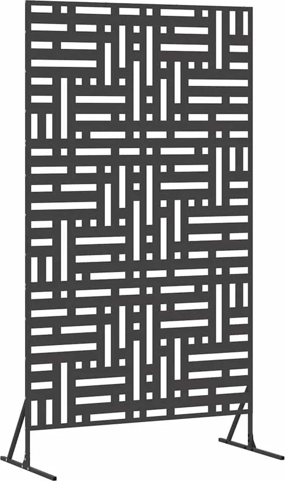 vidaXL Magánszféra Képernyő Fekete 100 x 50 x 180 cm Acél