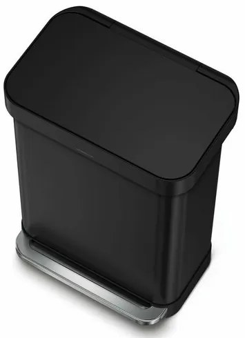 Simplehuman Téglalap alakú pedálos szemetes 55 l,fekete