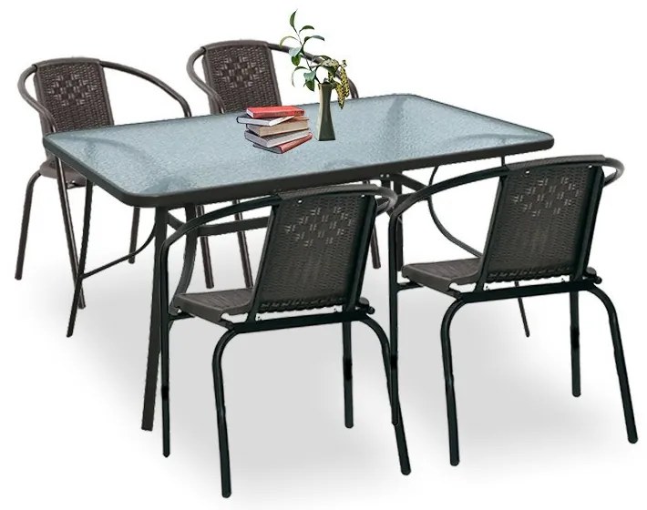 Elzas 4+1 kerti bútor garnitúra szett