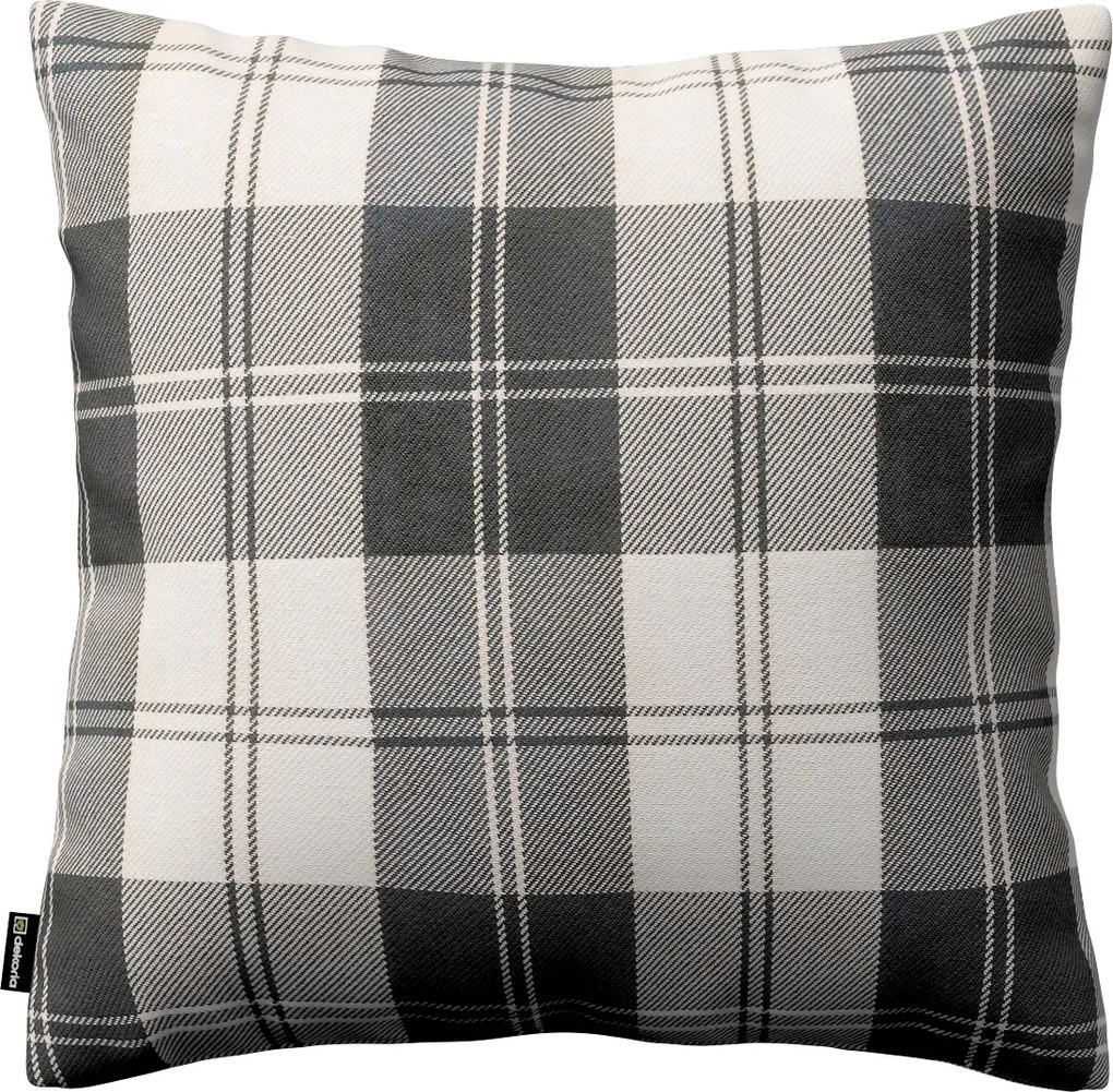 Dekoria Kockás párnahuzat fekete-fehér 43x43