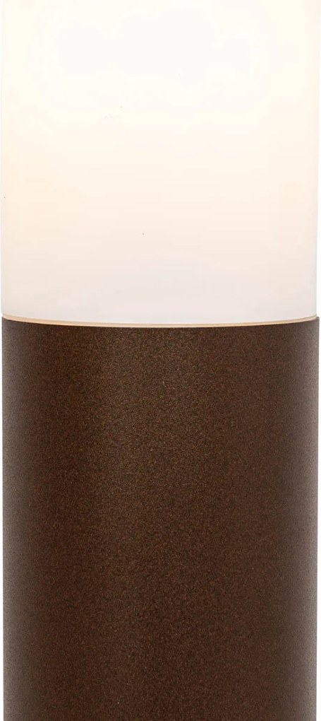 Kültéri lámpaoszlop rozsdabarna opállal 45 cm IP44 - Rox