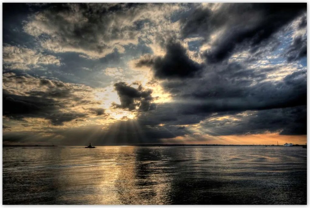 Poszterek 120x80 Naplemente a felhők között