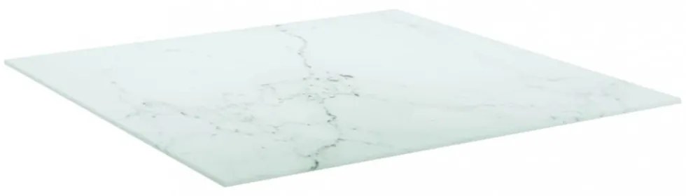 fehér edzett üveg asztallap márványdizájnnal 70 x 70 cm 6 mm