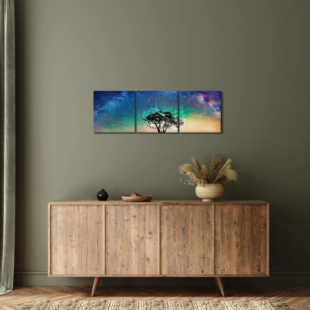 Kép - Pihenés a csillagok alatt (órával) (90x30 cm)