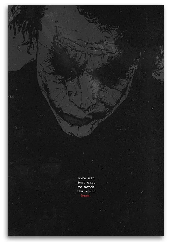 Gario Vászonkép Joker fekete-fehér - Nikita Abakumov Méret: 70 x 100 cm