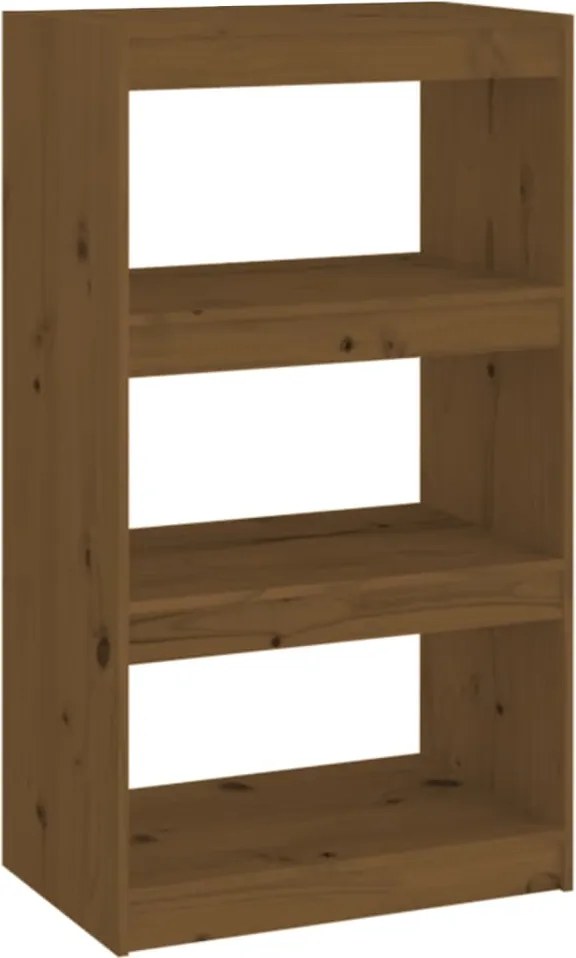 vidaXL mézbarna fenyőfa könyvszekrény/térelválasztó 60 x 30 x 103,5 cm