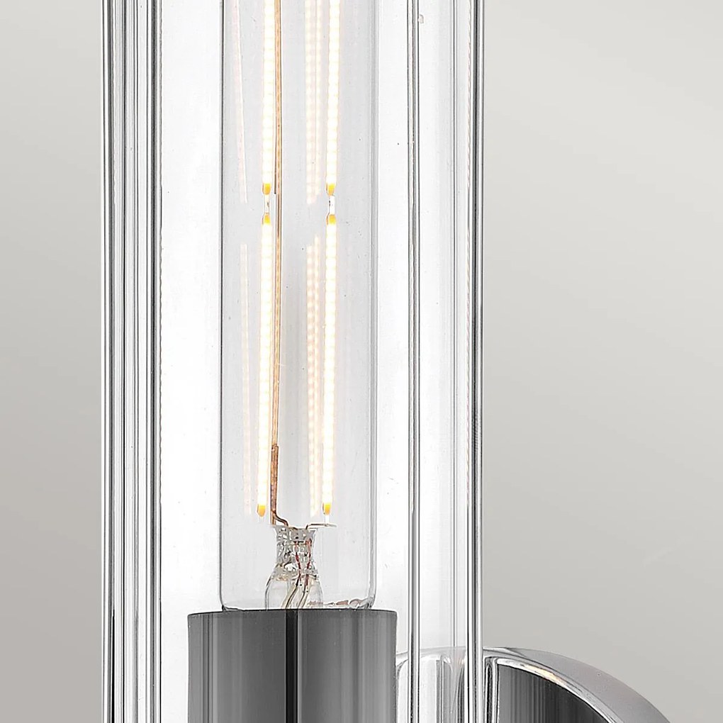 Hinkley lighting vintage fali lámpa masthead króm fekete átlátszó elshk-masthead1-pcbk IP44