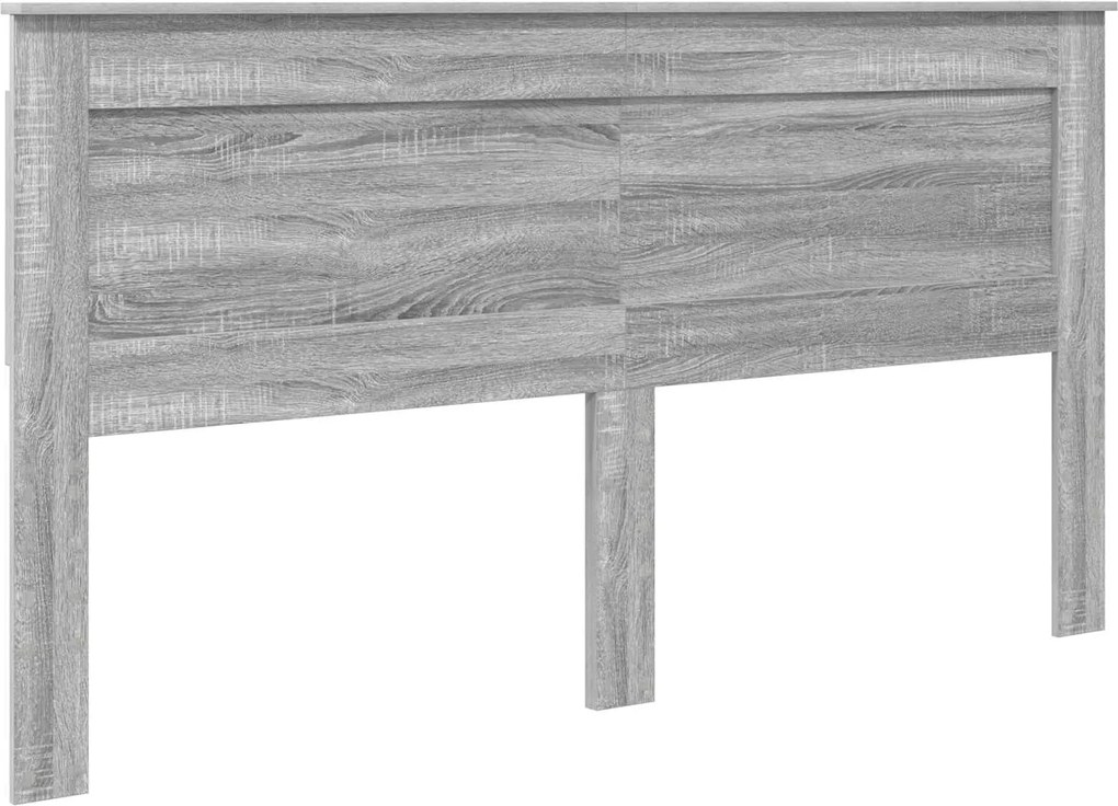 vidaXL Fejtámla fejtámlával Szürke Sonoma 200 cm Faanyag