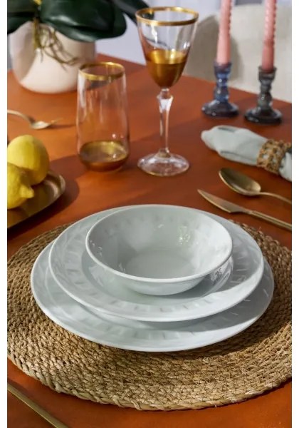 18 részes fehér porcelán étkészlet