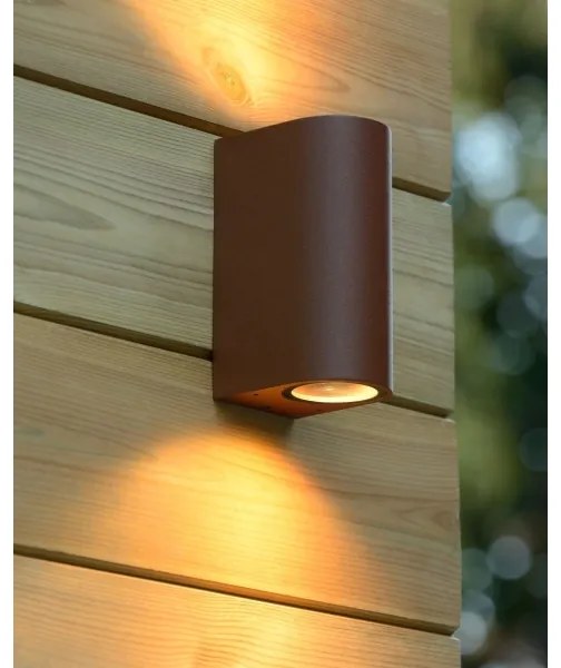 Lucide 27863/02/97 - Kültéri fali lámpa BOOGY 2xGU10/5W/230V IP44