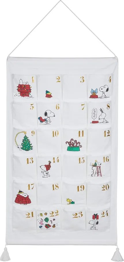 SANTA IS COMING adventi naptár 123 x 71 cm, Snoopy