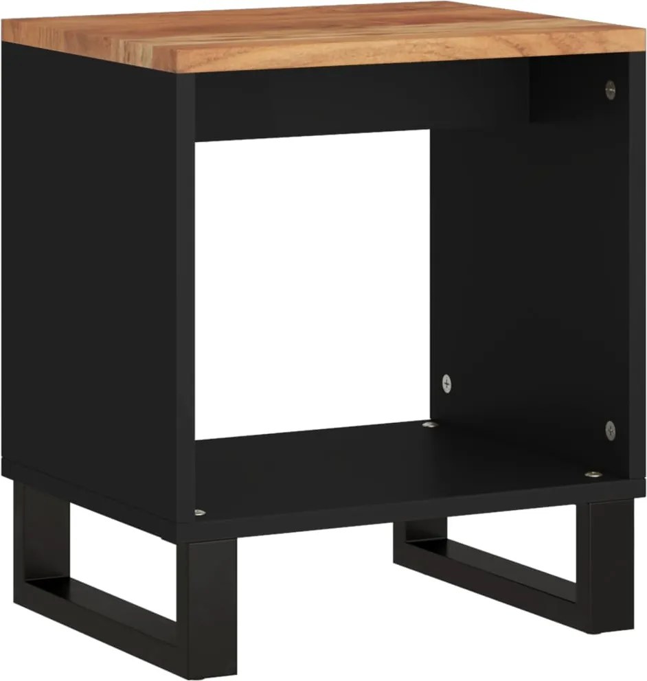 vidaXL tömör akácfa és szerelt fa dohányzóasztal 40 x 31 x 46 cm