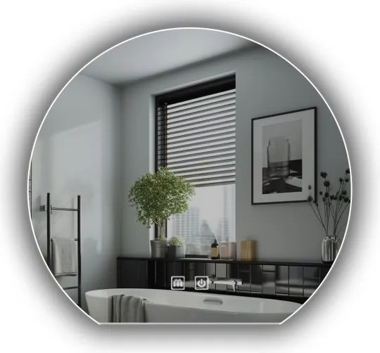 IREDA Fürdőszobatükör LED világítással kerek 50 cm