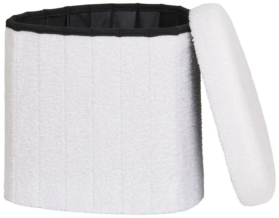 Fehér buklé puff Medford – House Nordic