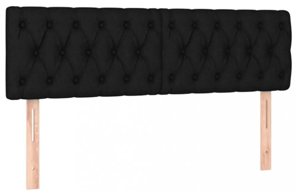 2 db fekete szövet fejtámla 72 x 7 x 78/88 cm