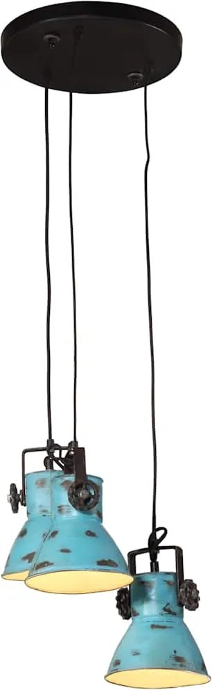 vidaXL kopott kék függőlámpa 25 W 30x30x100 cm E27