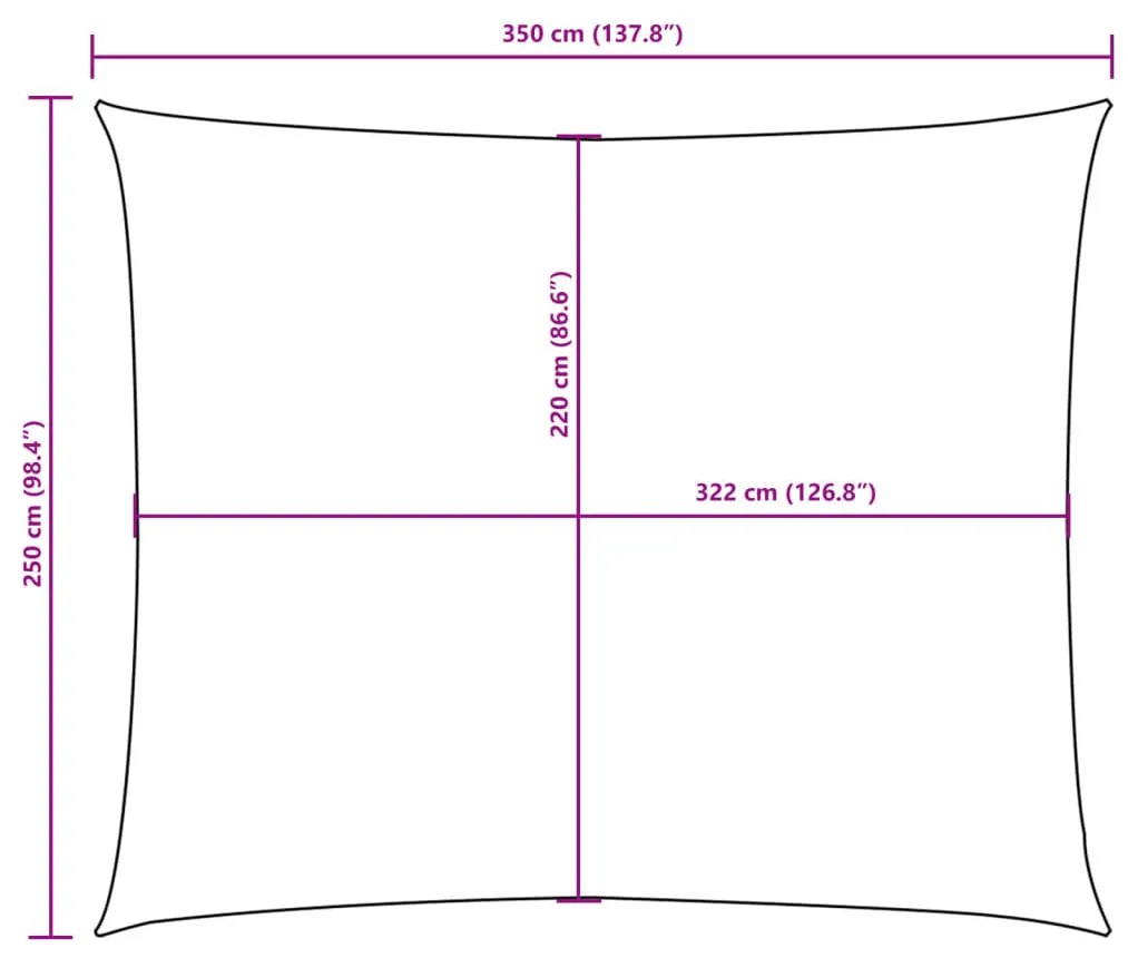 vidaXL terrakotta téglalap alakú oxford-szövet napvitorla 2,5 x 3,5 m