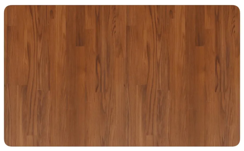 sötétbarna kezelt tömör fa fürdőszobai pult 100x60x2,5 cm