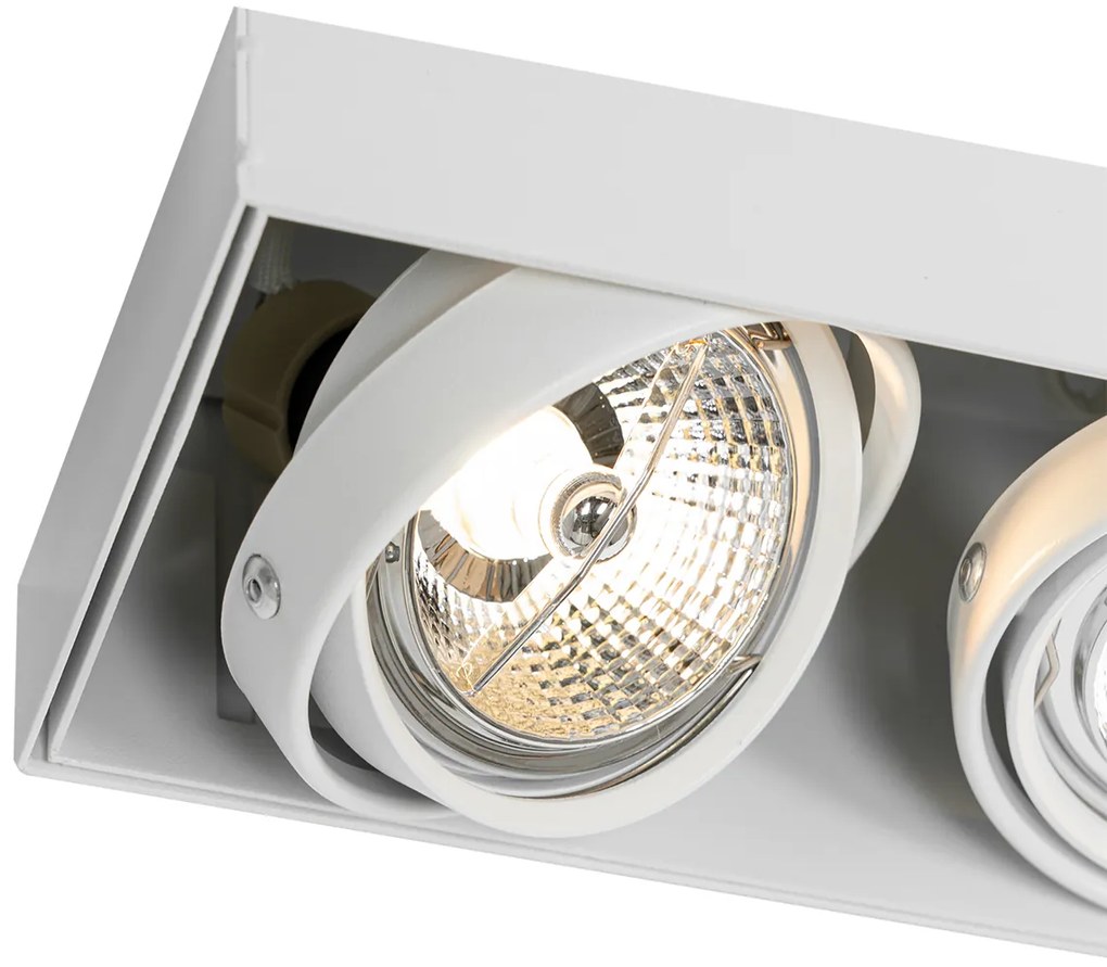 6 darabos süllyesztett spotlámpa szett fehér GU10 AR70 Trimless 3-Lights - Oneon