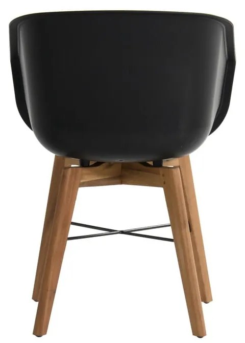 Fekete műanyag kerti szék szett 2 db-os Amalia – Hartman