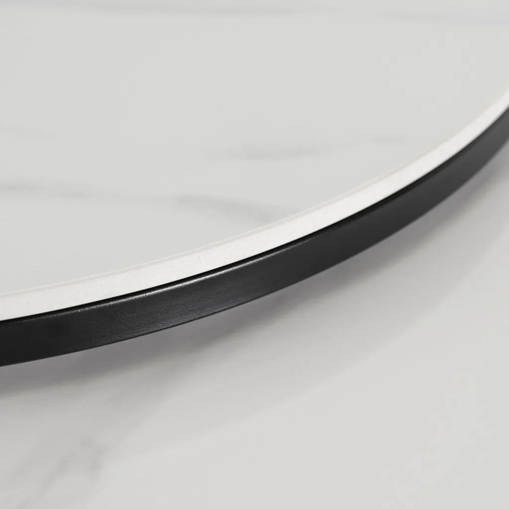 Dohányzóasztal szett Fehér márvány/Fekete Színben. JERRY