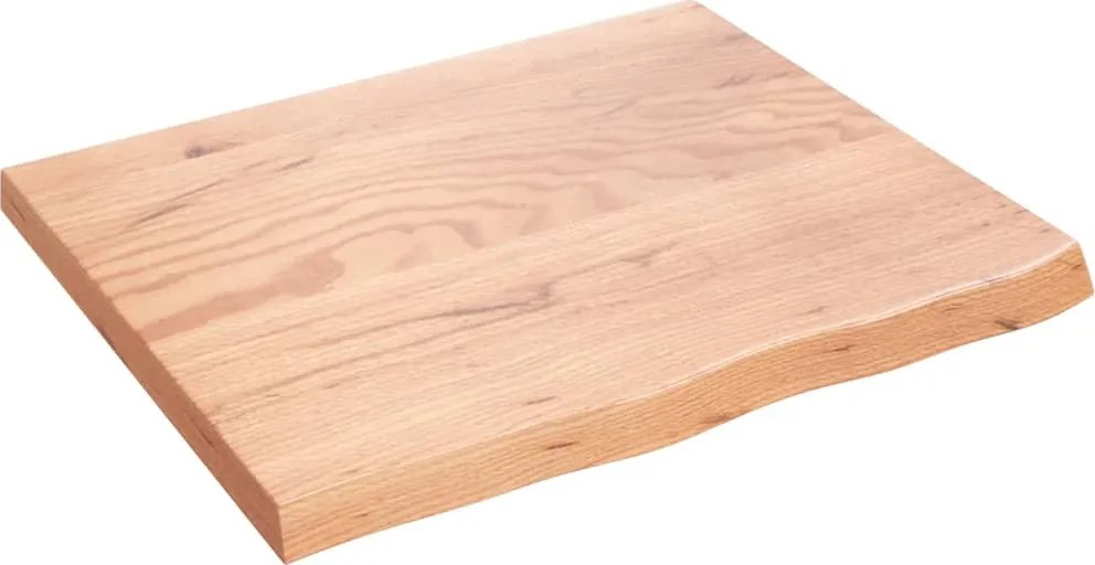 vidaXL világosbarna kezelt tömör tölgyfa fali polc 60x50x2 cm