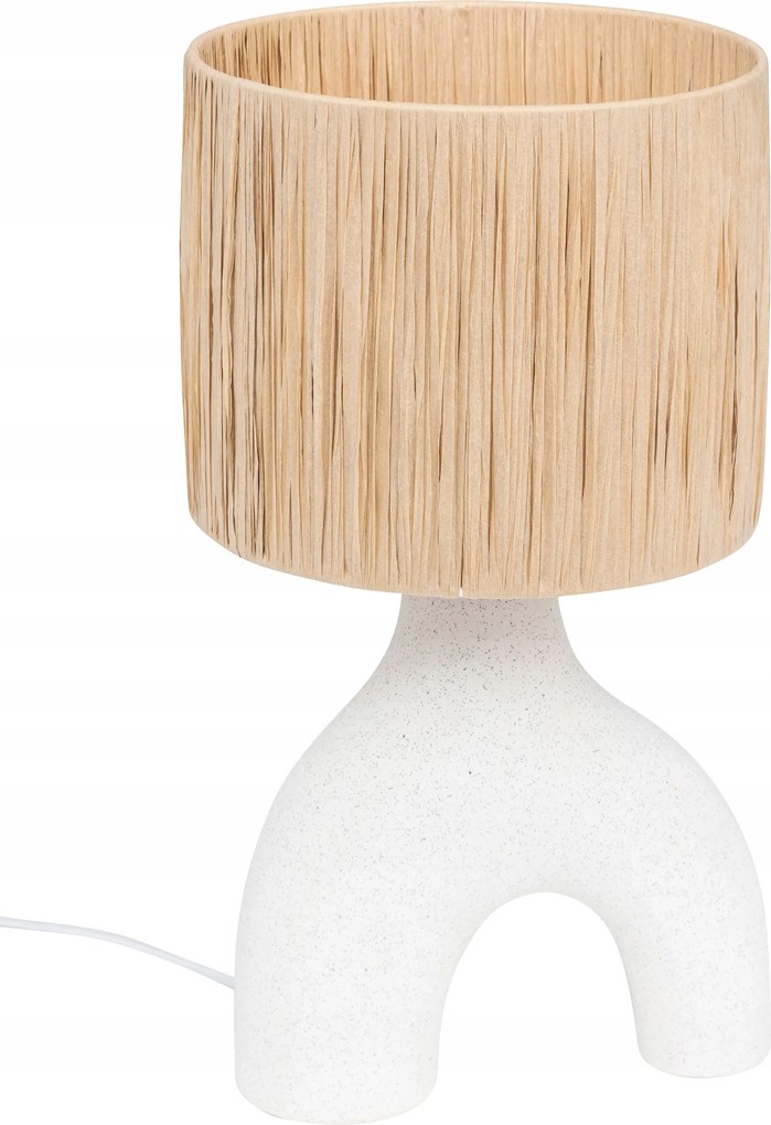 Éjjeli Asztali Lámpa Kerámia Barna Lámpabúra Papír Lámpa 47 cm