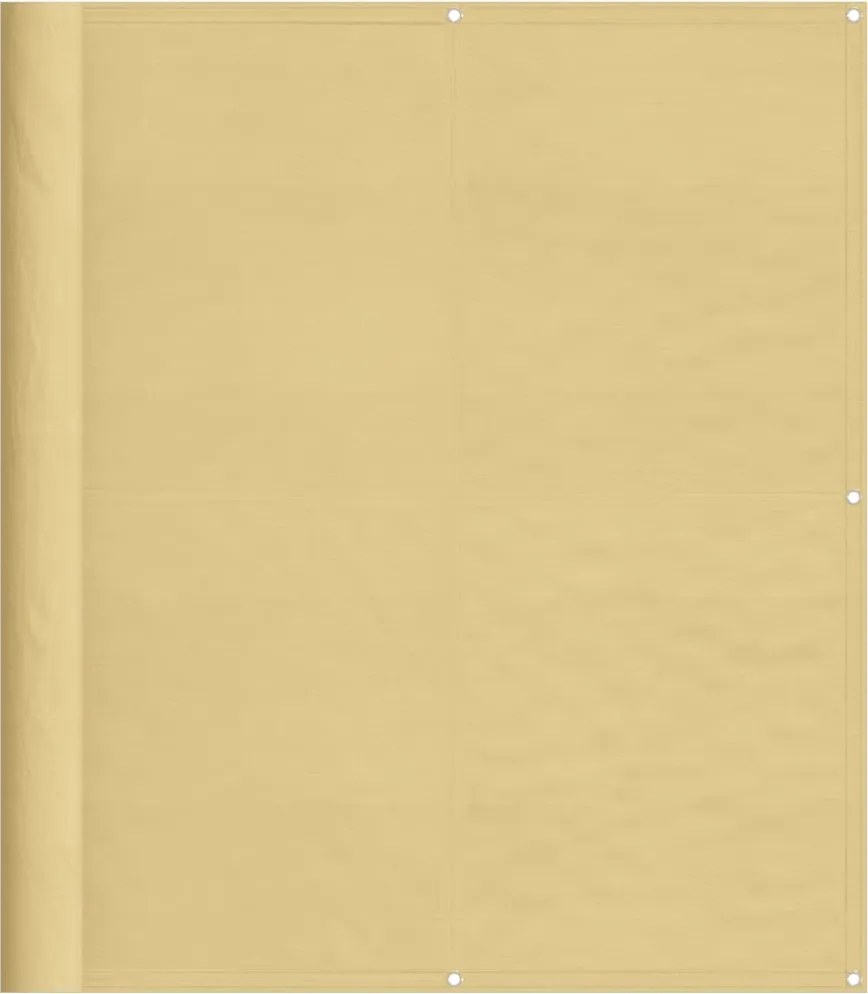 vidaXL homokszínű 100% oxford poliészter erkélyparaván 120 x 500 cm