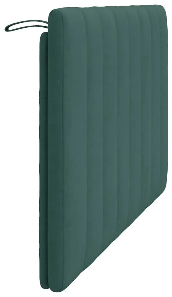sötétzöld bársony fejtámla párna Hanko 120 cm