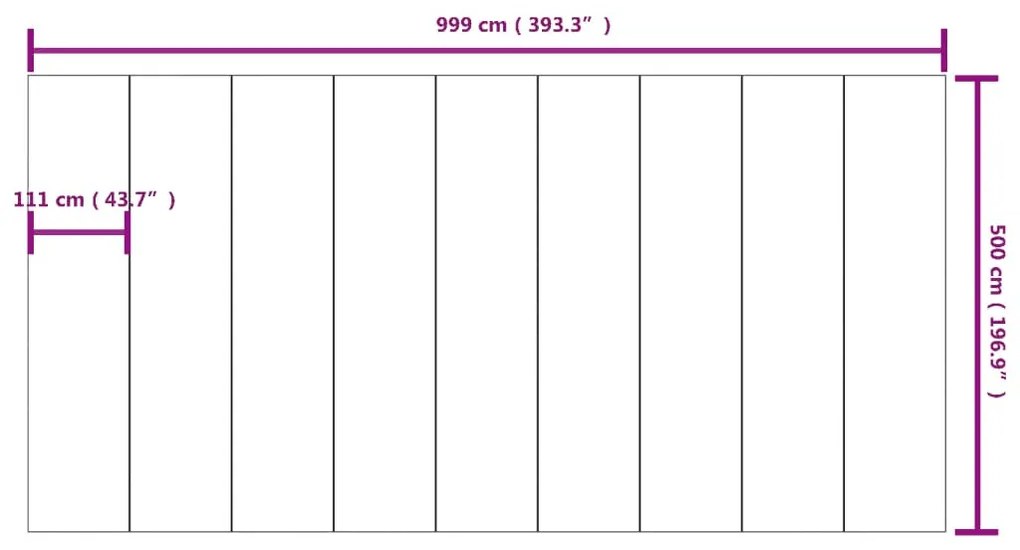 világosszürke poliészter geotextília medencealátét 999 x 500 cm