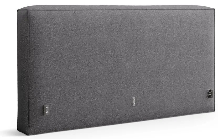 Sötétszürke kárpitozott ágytámla 249x100 cm Olivia – Micadoni