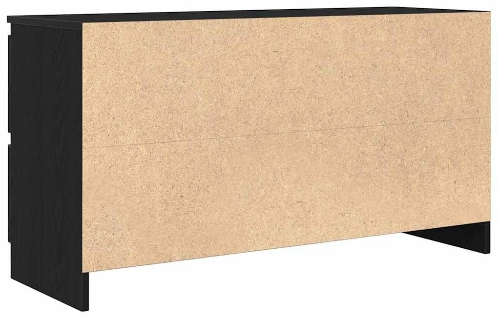 fekete szerelt fa TV-szekrény 100x35x54 cm