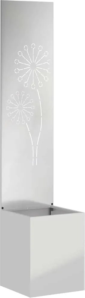 vidaXL Kertvédő vászon Ezüst 32 x 140 cm Horganyzott acél