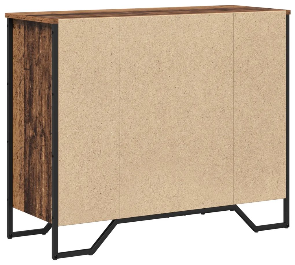 vidaXL Fiókos Szekrény Régi Fa 91x35.5x74.5 cm Szerelt Fa