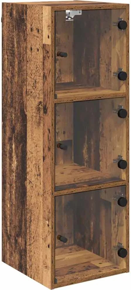 vidaXL Fali Szekrény Falra szerelhető Öreg fa 35 x 37 x 102 cm Faanyag