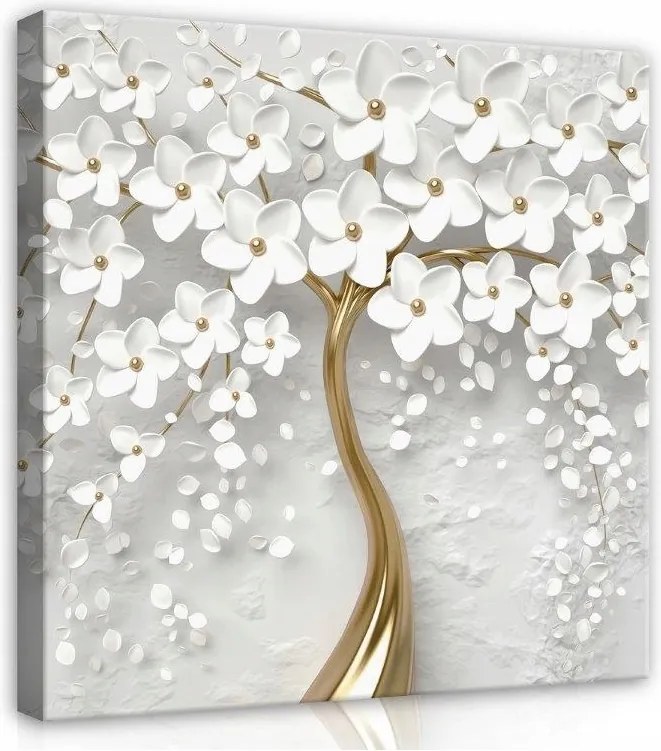 Vászonkép Absztrakt Virágok Modern Hálószoba Nappali Vászon 80x80