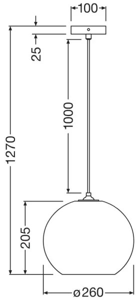 Ledvance - Csillár zsinóron DECOR CARDBOARD 1xE27/15W/230V átm. 26 cm