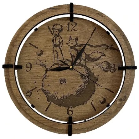 Li-Go 23712/DUB/BAT2 - Dimmelhető LED falióra érzékelővel, LED/1xAA, átm. 32 cm, tölgy