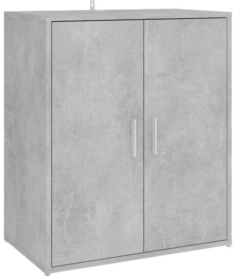 betonszürke szerelt fa cipősszekrény 60 x 35 x 70 cm