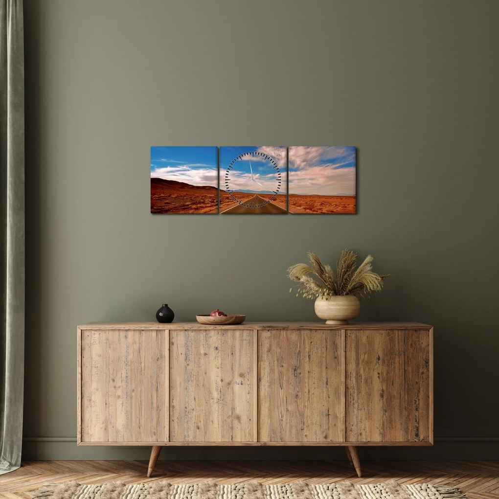 Hosszú út képe (órával) (90x30 cm)