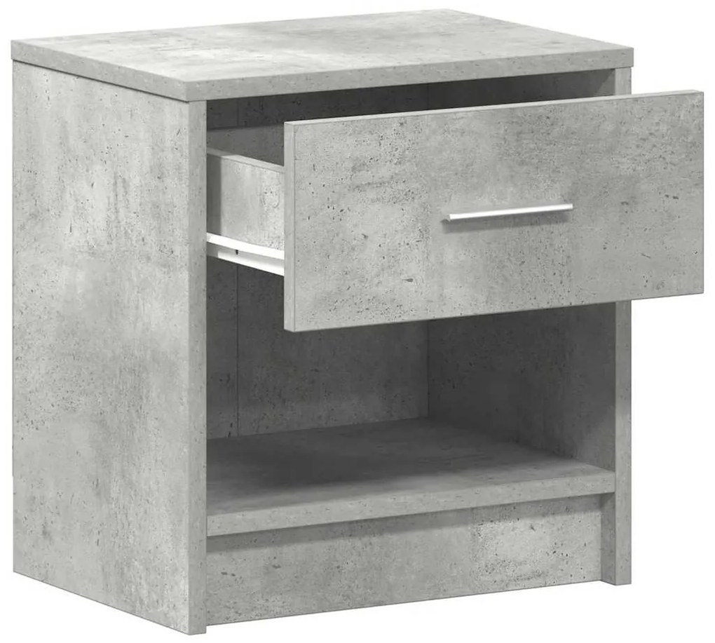 Betonszürke éjjeliszekrény fiókkal 39x28x41 cm