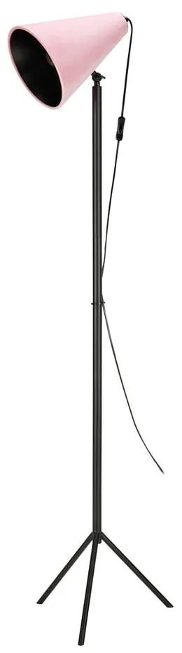 Cilla fekete állólámpa rószaszín lámpaburával, magasság 1,5 m - Markslöjd