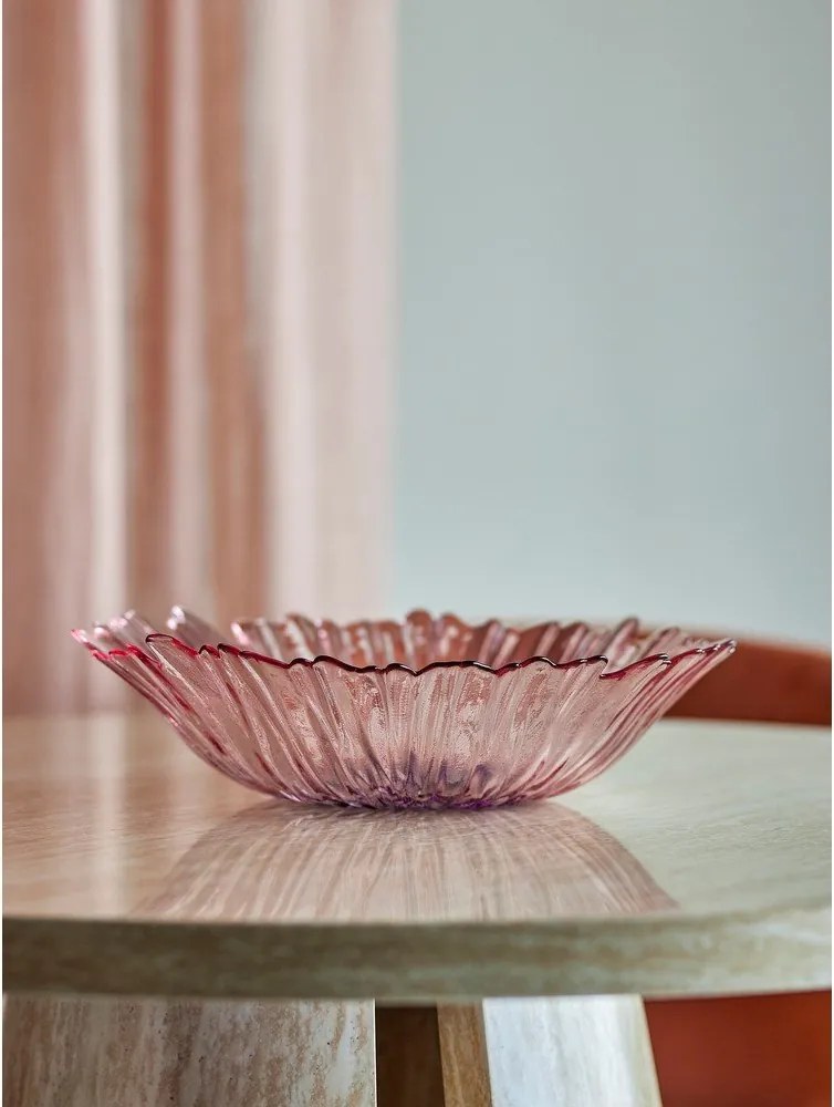 Világos rózsaszín üveg tál ø 31 cm Mariko – Bloomingville