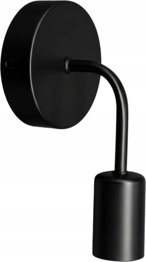 Loft fali lámpa, fekete, E27