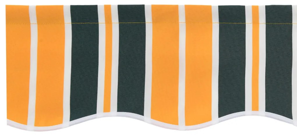 Napellenző Valance 2.5 m-es kerethez Zöld és Sárga 2.3x0.2 m