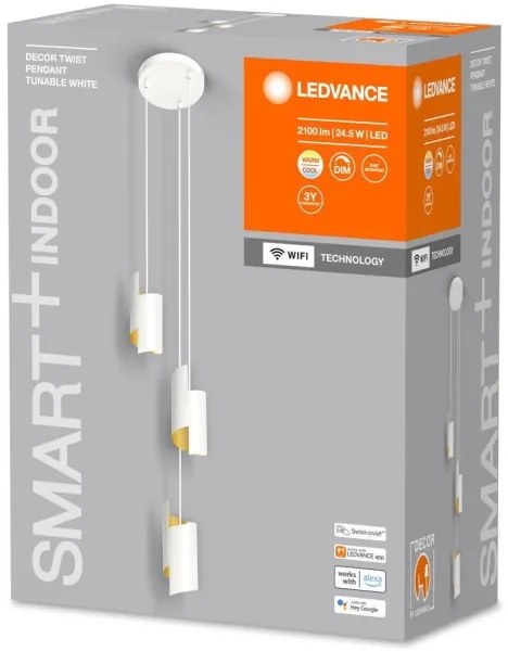 Ledvance - LED Dimmelhető csillár zsinóron SMART+ DECOR 3xLED/8W/230V fehér Wi-Fi