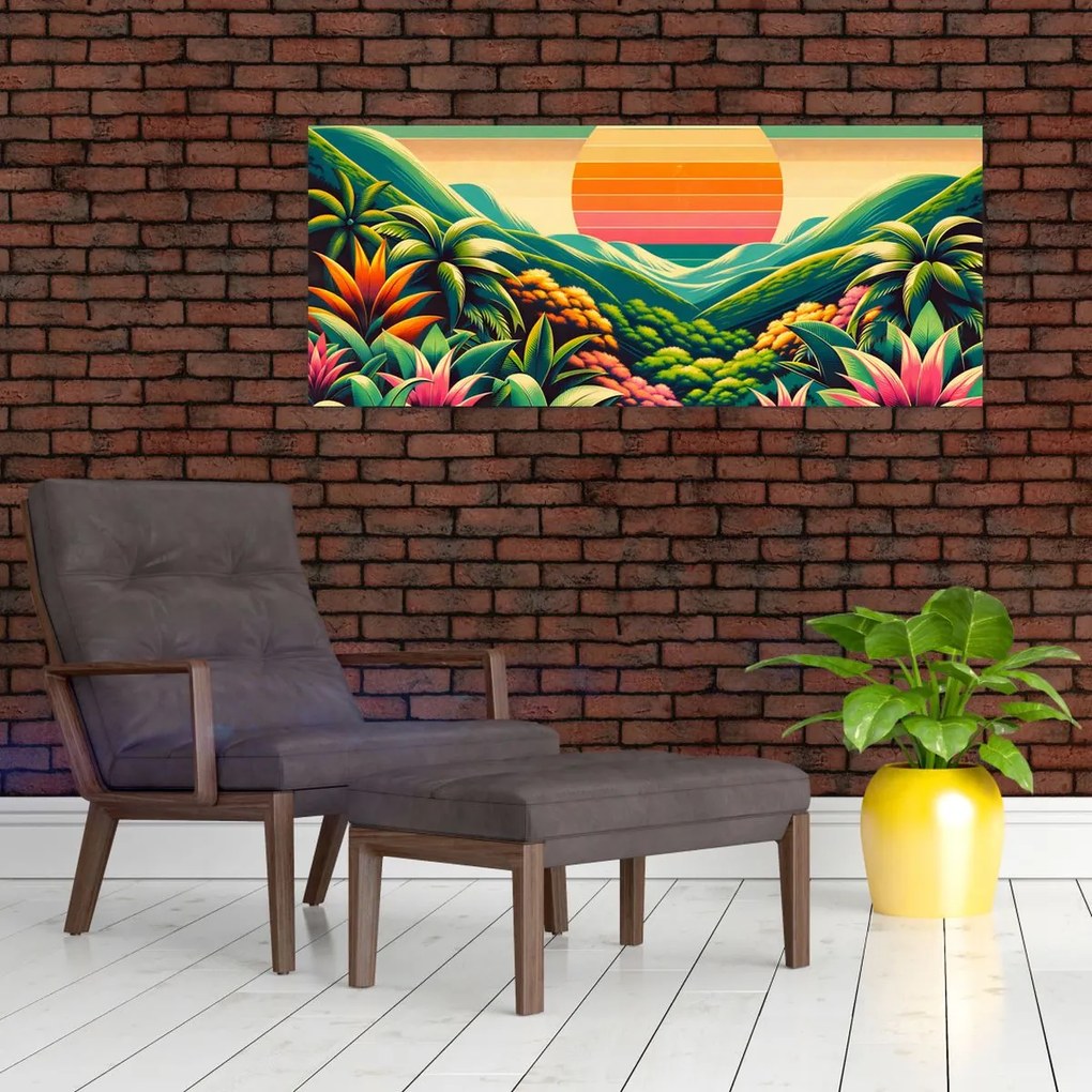 Kép - Színes naplemente (120x50 cm)