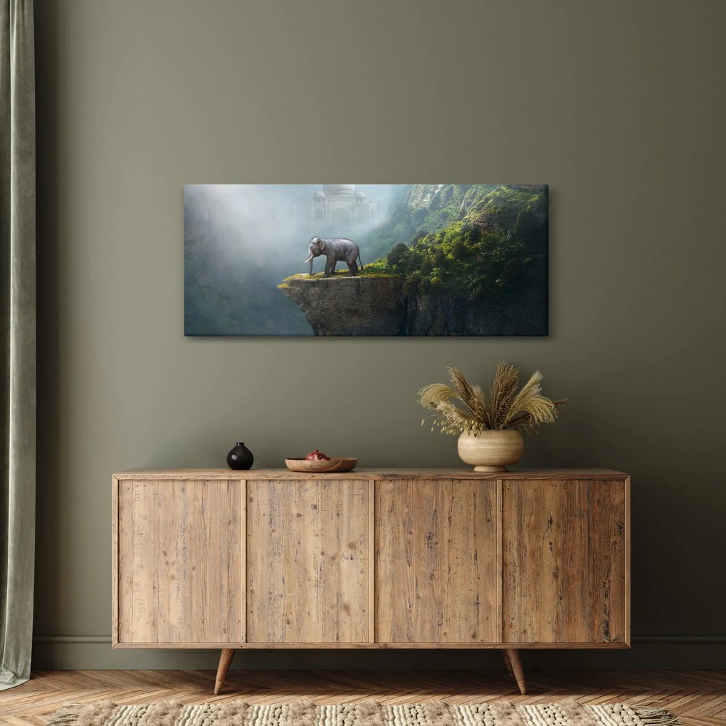 Kép - Az elefánt a Taj Mahal tetején (120x50 cm)
