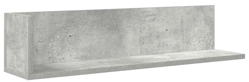 2 db betonszürke szerelt fa fali polc 75 x 16,5 x 16,5 cm