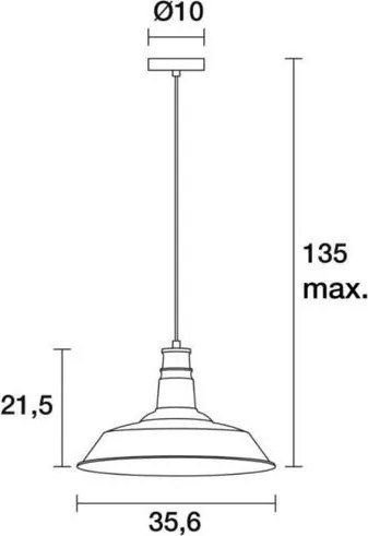 NOVOLUX 585A-G05X1A-02 ANTIQ Vintage Függesztett Lámpa E27 IP20